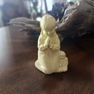 vintage Avon "First Prayer" cologne bottle, shaped like a young girl kneeling